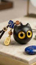 Sandalwood Cat Keychain - Topaz